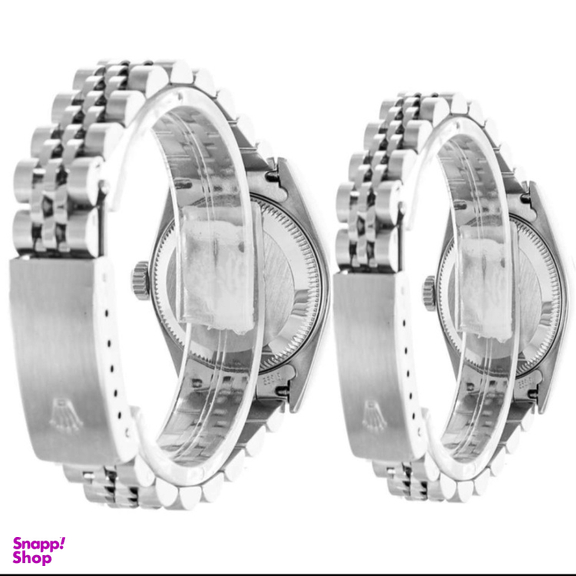 ست ساعت مچی عقربه ای زنانه و مردانه طرح رولکس مدل Date Just کد SW