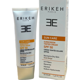 کرم ضد آفتاب اریکه مدل spf50 مناسب پوست نرمال و خشک رنگ گلد بژ حجم 50 میلی لیتر