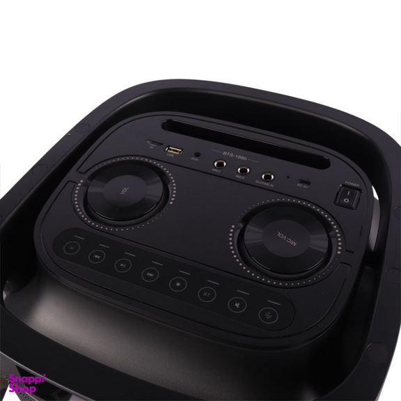 اسپیکر چمدانی بلوتوثی برودو مدل BTS-1990 به همراه میکروفون و ریموت کنترل