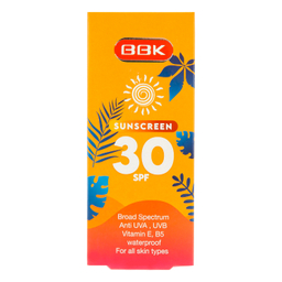 کرم ضد آفتاب بی رنگ ببک مدل SPF 30 حجم 50 میلی لیتر