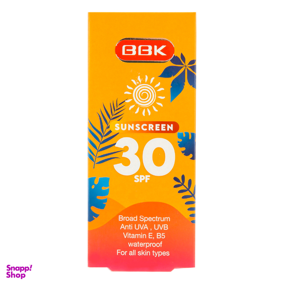 کرم ضد آفتاب بی رنگ ببک مدل SPF 30 حجم 50 میلی لیتر