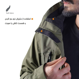 کاپشن کوهنوردی گرتکس مردانه ریسا کد 4603 رنگ مشکی