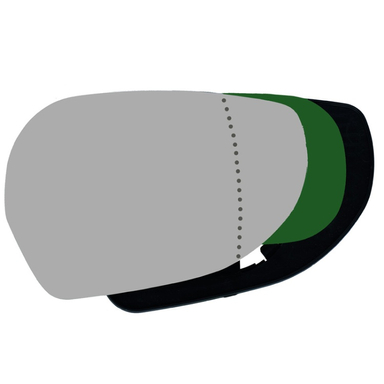 شیشه آینه جانبی راست خودرو کالانیکس مدل SHIS--10945 مناسب کوییک به همراه قاب و چسب