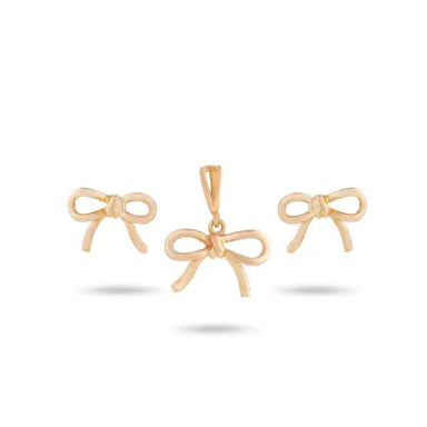 نیم ست طلا 18 عیار زنانه میلی گالری طرح پاپیون کد MT1262