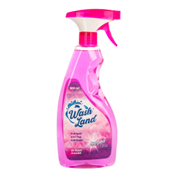 شیشه پاک کن ضد الکتریسیته ساکن صورتی واش لند حجم ۵۰۰ میلی لیتر