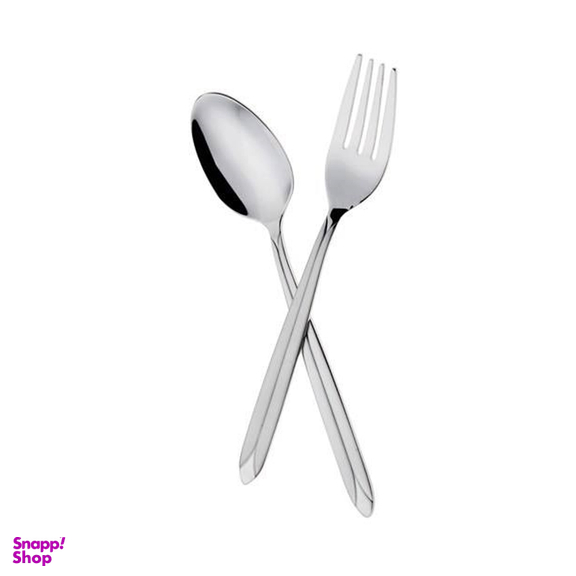 سرویس قاشق و چنگال 12 پارچه ناب استیل مدل پالرمو براق