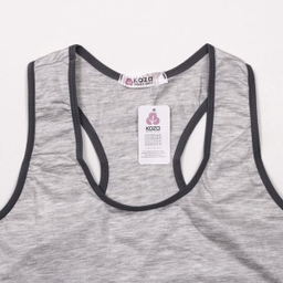 ست نیم تنه و شورت ورزشی زنانه کوزا طرح NIKE مدل 9151-1 رنگ خاکستری روشن