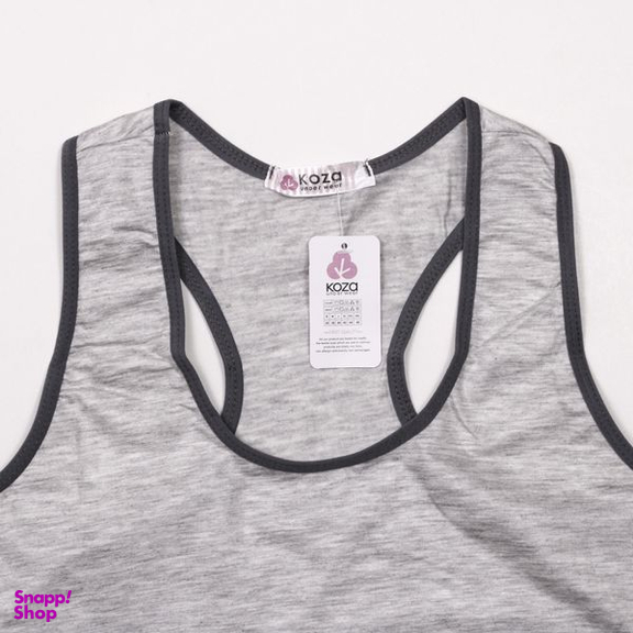 ست نیم تنه و شورت ورزشی زنانه کوزا طرح NIKE مدل 9151-1 رنگ خاکستری روشن