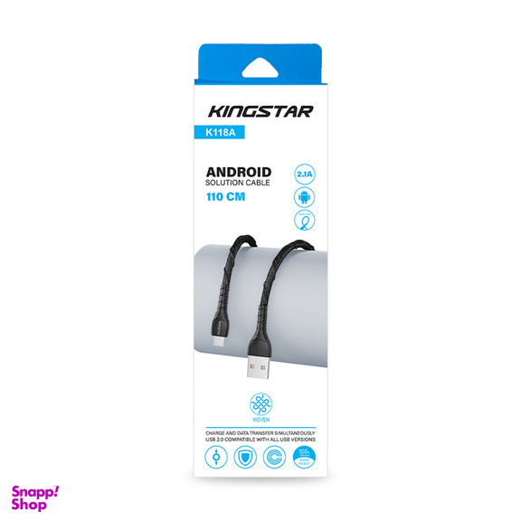 کابل تبدیل USB-C به microUSB کینگ استار مدل K118a طول 1.1 متر