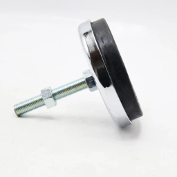 پایه ضربه گیر مدل کف لاستیکی کد YP-NIKEL CHROME-134MM/14MM