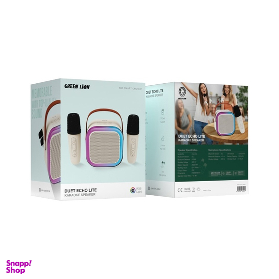 اسپیکر کارائوکه گرین لاین مدل Duet Echo Lite به همراه 2 عدد میکروفون