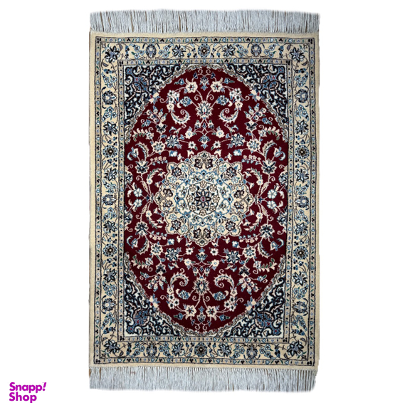 فرش دستبافت طرح نائین کل ابریشم