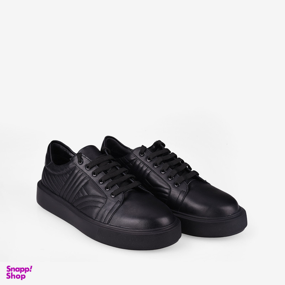 کفش روزمره زنانه چرم مشهد مدل J2622 رنگ مشکی