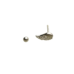 پیرسینگ زنانه نقره 925 عیار زنانه طرح بال نگین دار کد PR 001216