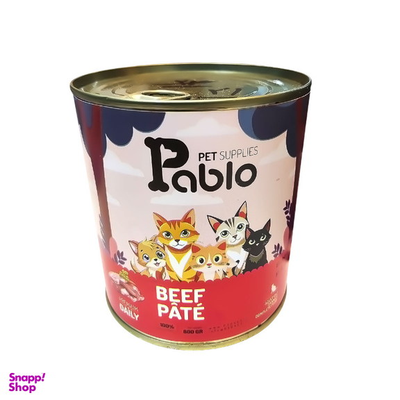 کنسرو غذای گربه پابلو مدل گوشت گاو وزن 800 گرم