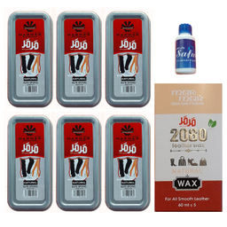 واکس کفش بی رنگ مرمر مدل 2080 به همراه ابری مگا مرمر بی رنگ و بوگیر کفش