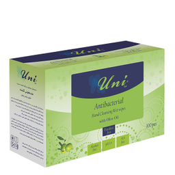 دستمال مرطوب ضدعفونی کننده یونی لد مدل روغن زیتون بسته ۱۰۰ عددی