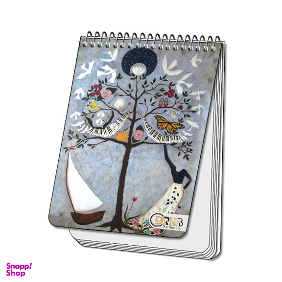 دفترچه یادداشت سیمی 80 برگ دارکوب مدل درختی کد 137/8