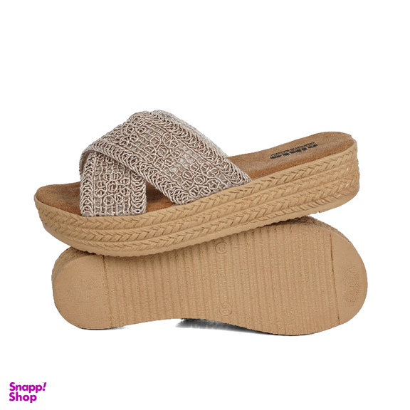 دمپایی زنانه نیکتا مدل فروغ رنگ نسکافه ای