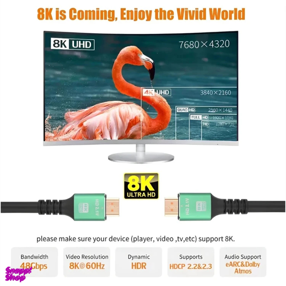 کابل HDMI 8K مدل Premium طول 1.5 متر