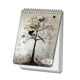 دفترچه یادداشت سیمی 80 برگ دارکوب مدل درختی کد 137/7