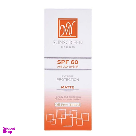 ضد آفتاب رنگی فاقد چربی مای با SPF60 مناسب پوست های چرب و مختلط 50 میلی لیتر
