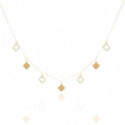 گردنبند طلا 18 عیار زنانه مدل ونکلیف کد 101