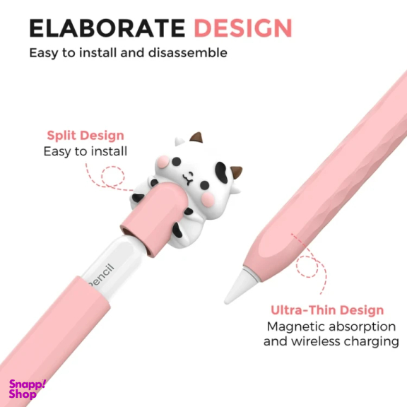 کاور قلم لمسی آهااستایل مدل PT129-2 Cow-Pink مناسب اپل سری 2