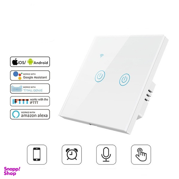 کلید دو پل هوشمند لمسی تویا مدل smart c2