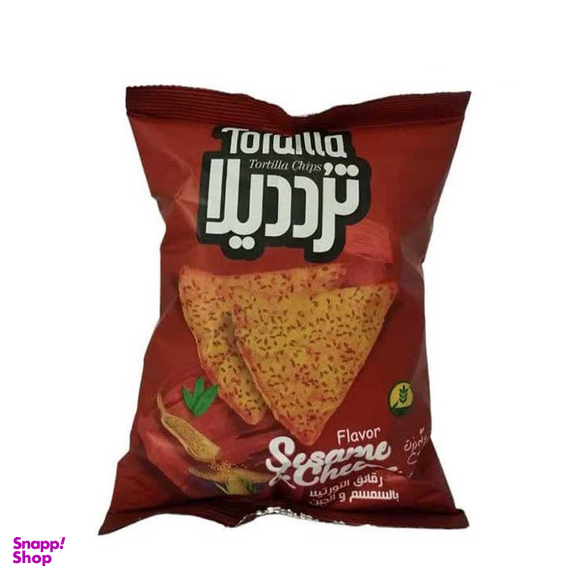 چیپس ذرت کنجدی ترددیلا وزن 100 گرم
