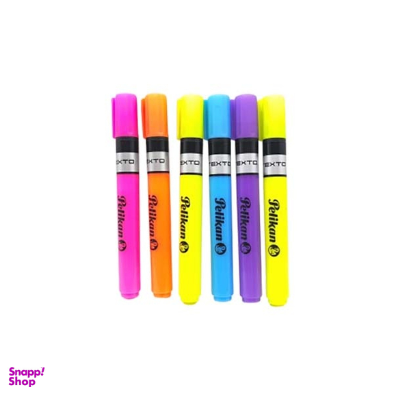 ماژیک علامت گذار پلیکان مدل TEXTO بسته 6 عددی