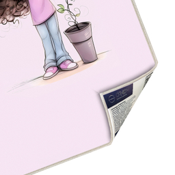 فرش ماشینی چاپی اتاق کودک اورکوم طرح دختر بهاری کد kids.9001