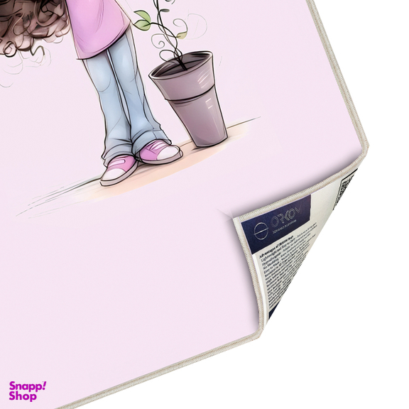 فرش ماشینی چاپی اتاق کودک اورکوم طرح دختر بهاری کد kids.9001