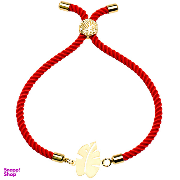 دستبند طلا 18 عیار دخترانه کرابو طرح برگ انجیر مدل Krd1277