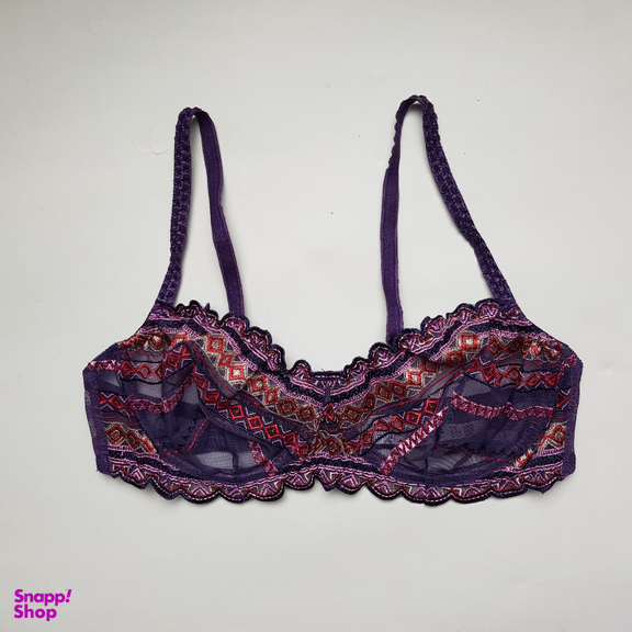 ست شورت و سوتین زنانه برتا مدل توری کد 2420PU رنگ بنفش