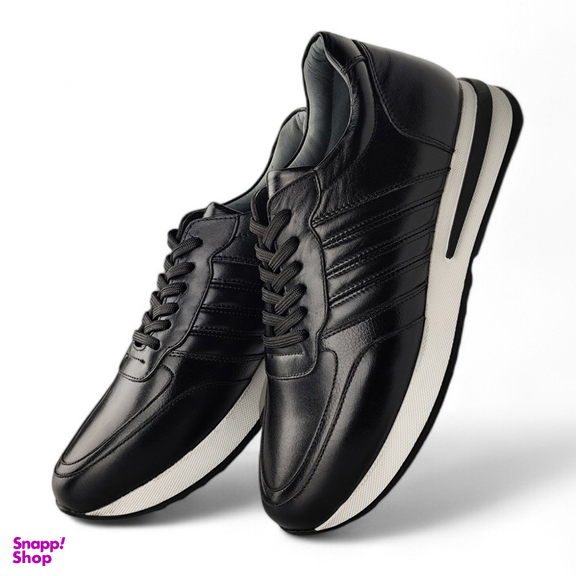 کفش کتانی زنانه چرم کاکتوس مدل WS۱۰۵۷ رنگ مشکی