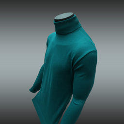 پلیور مردانه یقه اسکی مدل SBZ-E-B2 رنگ سبز آبی