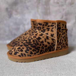 نیم بوت زنانه طرح آگ مدل پلنگی