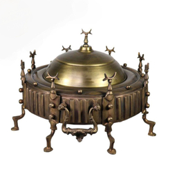 منقل برنجی مدل طرح روسی کاسه بزرگ کد M126