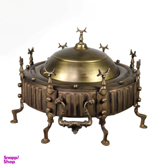 منقل برنجی مدل طرح روسی کاسه بزرگ کد M126