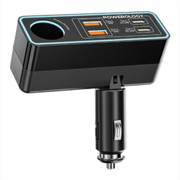 شارژر فندکی  5 پورت 125 وات پاورولوژی مدل Brio PWDA58BK