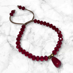 دستبند زنانه مدل دانه انار سنگ تراش