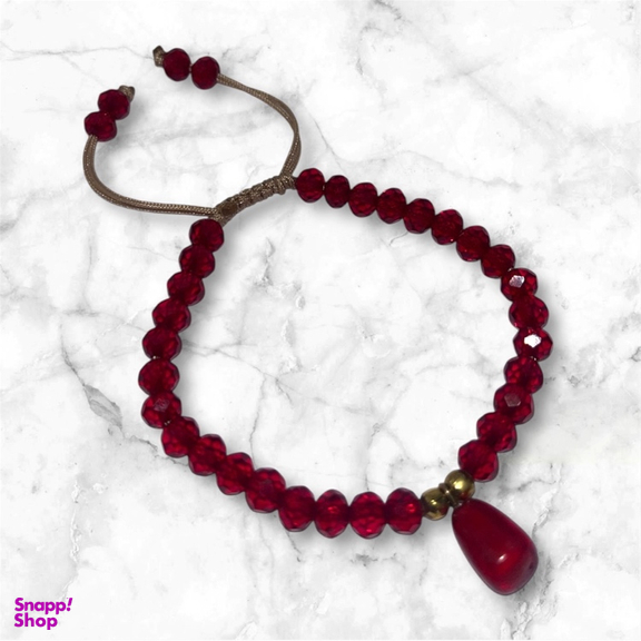 دستبند زنانه مدل دانه انار سنگ تراش