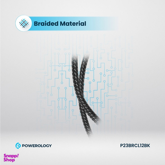 کابل دیتا 60 وات Type-C به Lightning پاورولوژی مدل Braided طول 1.2 متر