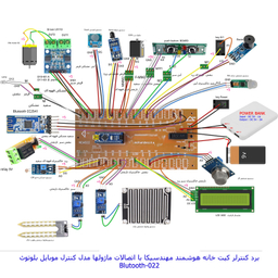 ماکت آموزشی مهندسیکا مدل خانه هوشمند کنترل موبایل Blutooth-022