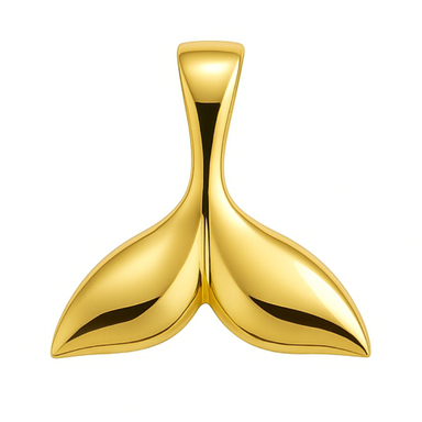 پلاک گردنبند طلا 18 عیار زنانه الوند گلد مدل دم وال کد 1427