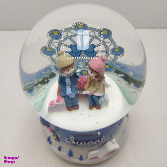 گوی موزیکال مدل پمپی و گردان طرح داستان عاشقانه برفی