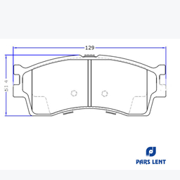 لنت ترمز جلو لنت پارس مدل PL23873 مناسب برای ساینا S
