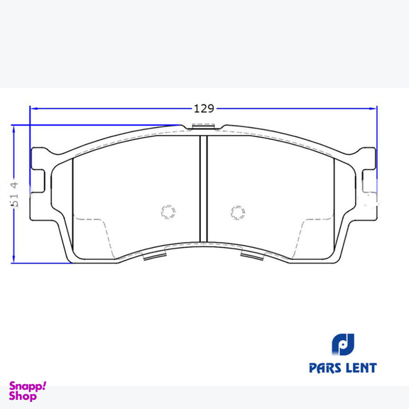 لنت ترمز جلو لنت پارس مدل PL23873 مناسب برای ساینا S