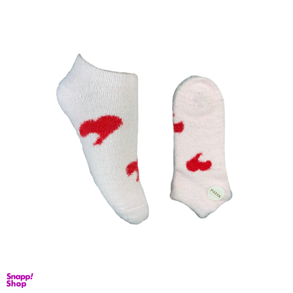 جوراب زنانه مچی پشمی طرح قلب کد 24243